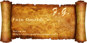 Fein Gusztáv névjegykártya