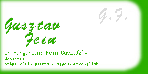 gusztav fein business card